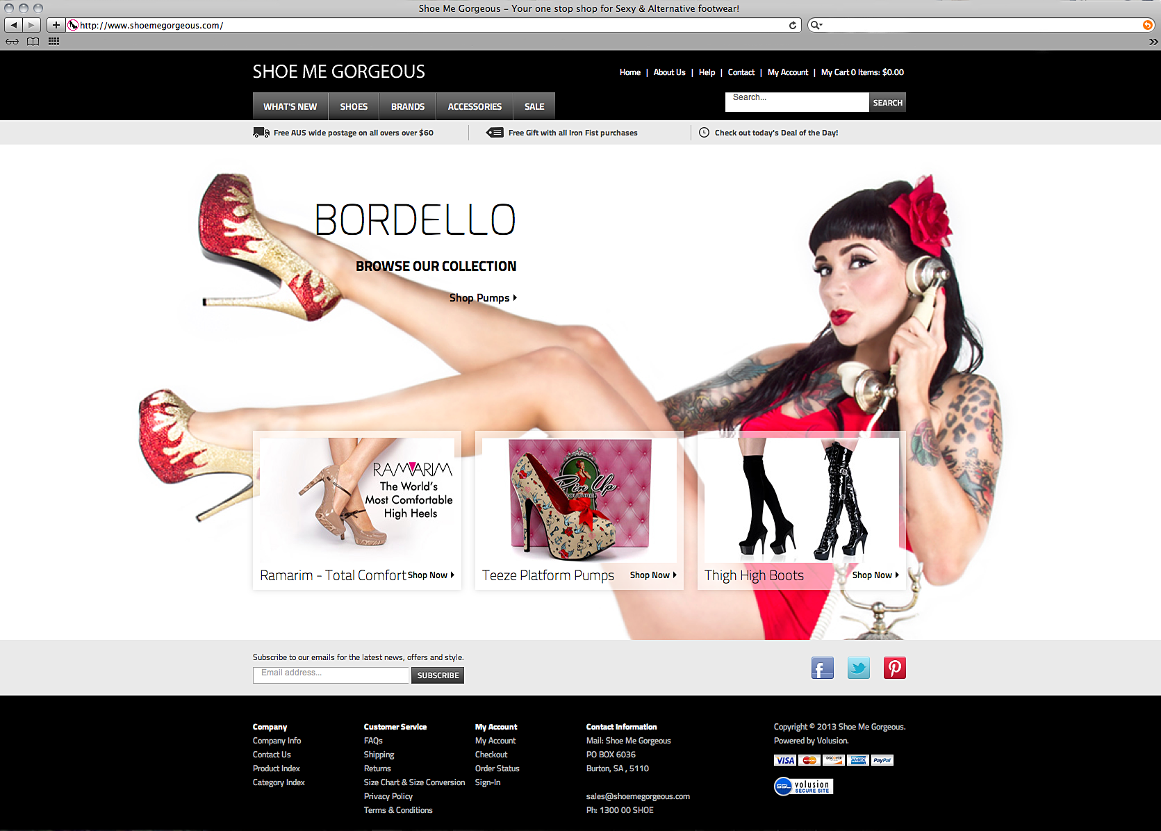 Shoe Me Gorgeous pin up screen