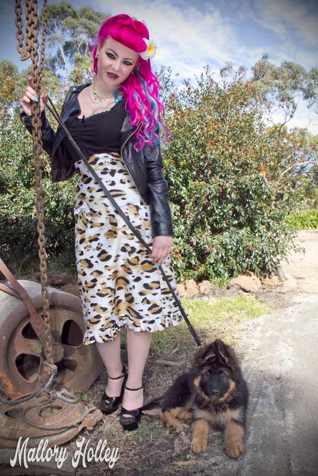 Dress Me Gorgeous Pinup Dress Review German Shepherd Puppy_0114