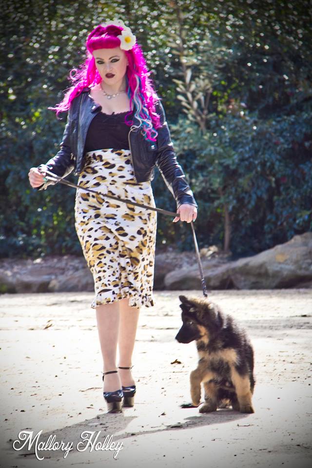 Mallory Holley Dress Me Unique Leopard Pinup Pencil Skirt