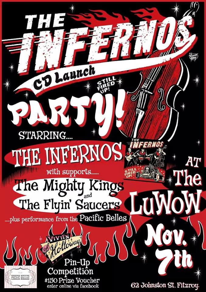 The Infernos CD Launch Party Flyer