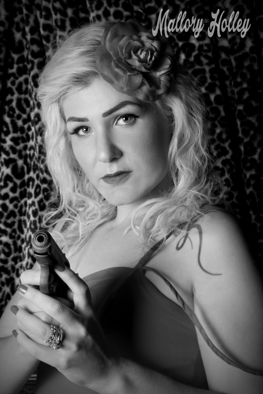 Loretta Lowbrow with makeup using Cailyn products.