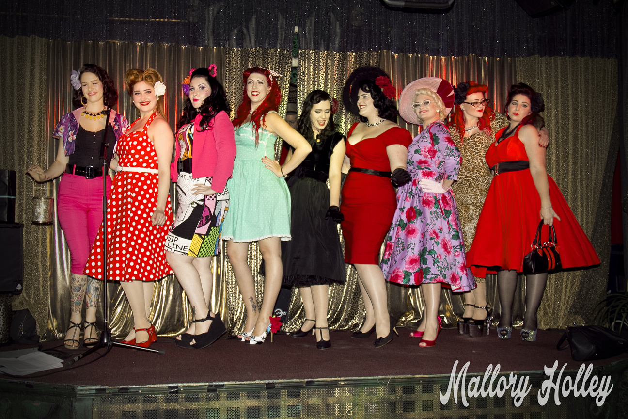 The pinup competition entrants 