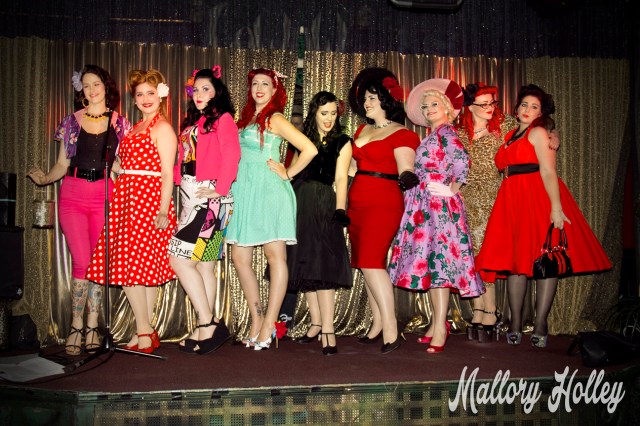 The pinup competition entrants 