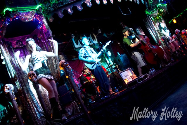 Rockabilly trio, The Infernos with the lovely Go-Go girls dancing to add an extra spark to the performance.