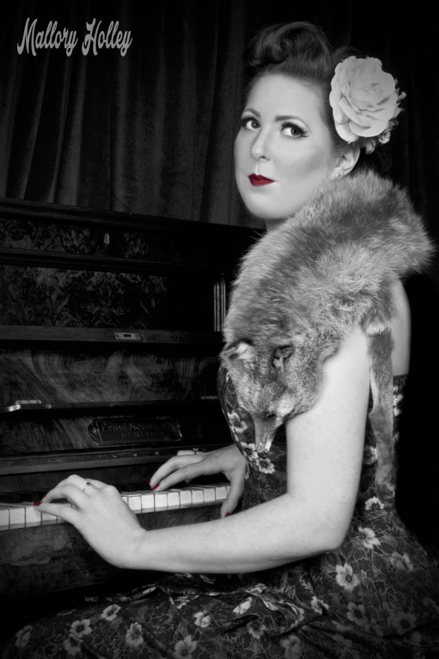 Miss Kelly with vintage fox Garry