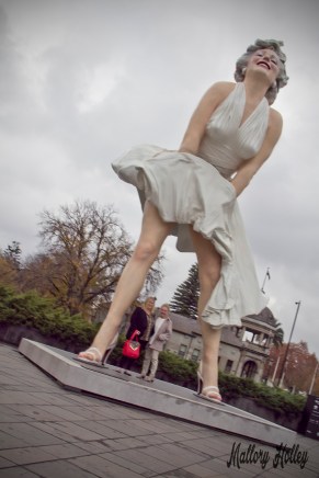 Mum and Oma with Forever Marilyn, Bendigo VIC