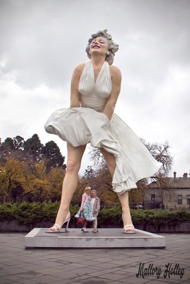 Oma and I with Forever Marilyn, Bendigo