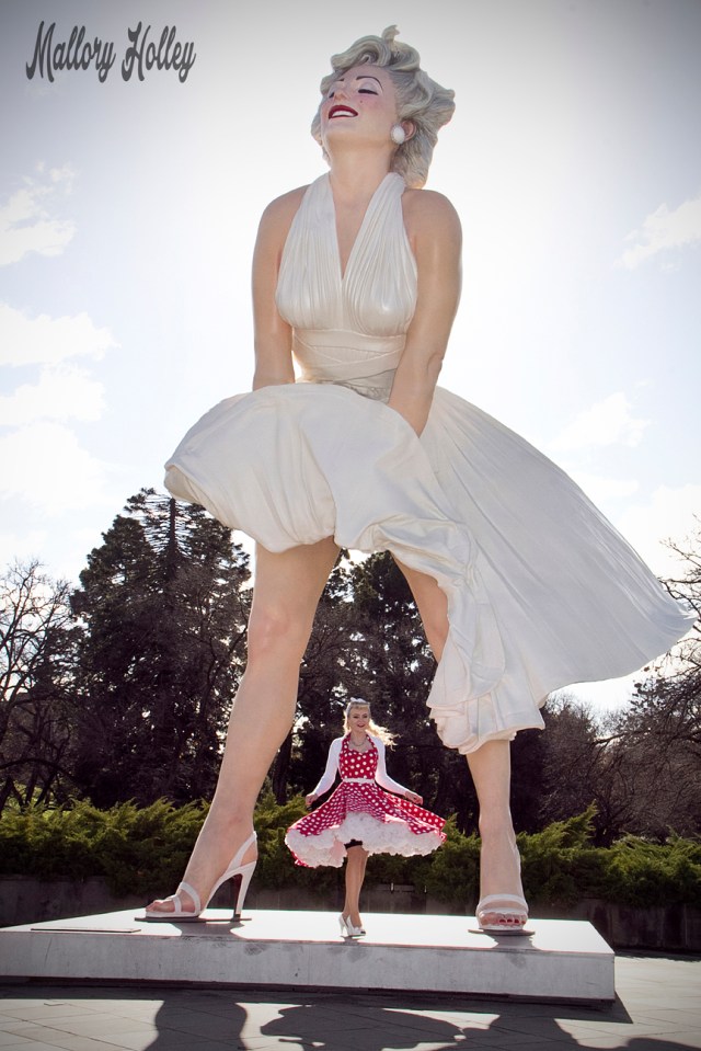 Mallory twirling with Forever Marilyn